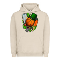 Pigment French Oak St. Patrick's Day Basketball Urban Hoodie - FaDigitalArtStudio