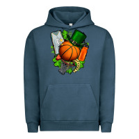 Pigment Midnight Navy St. Patrick's Day Basketball Urban Hoodie - FaDigitalArtStudio