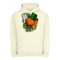 Pigment Pistachio St. Patrick's Day Basketball Urban Hoodie - FaDigitalArtStudio