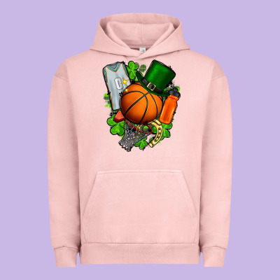 St. Patrick's Day Basketball Urban Hoodie Designed By Fadigitalartstudio