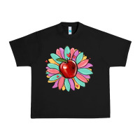 Black teacher apple Urban Heavy Tee - MaliasSmallBusiness