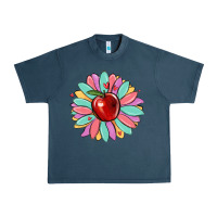 Midnight Navy teacher apple Urban Heavy Tee - MaliasSmallBusiness