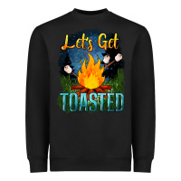 Black lets get toasted Heavyweight Sweatshirt - NancyCooperArtShop