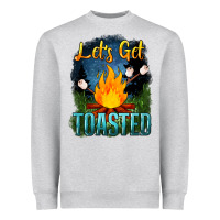 Heather Grey lets get toasted Heavyweight Sweatshirt - NancyCooperArtShop