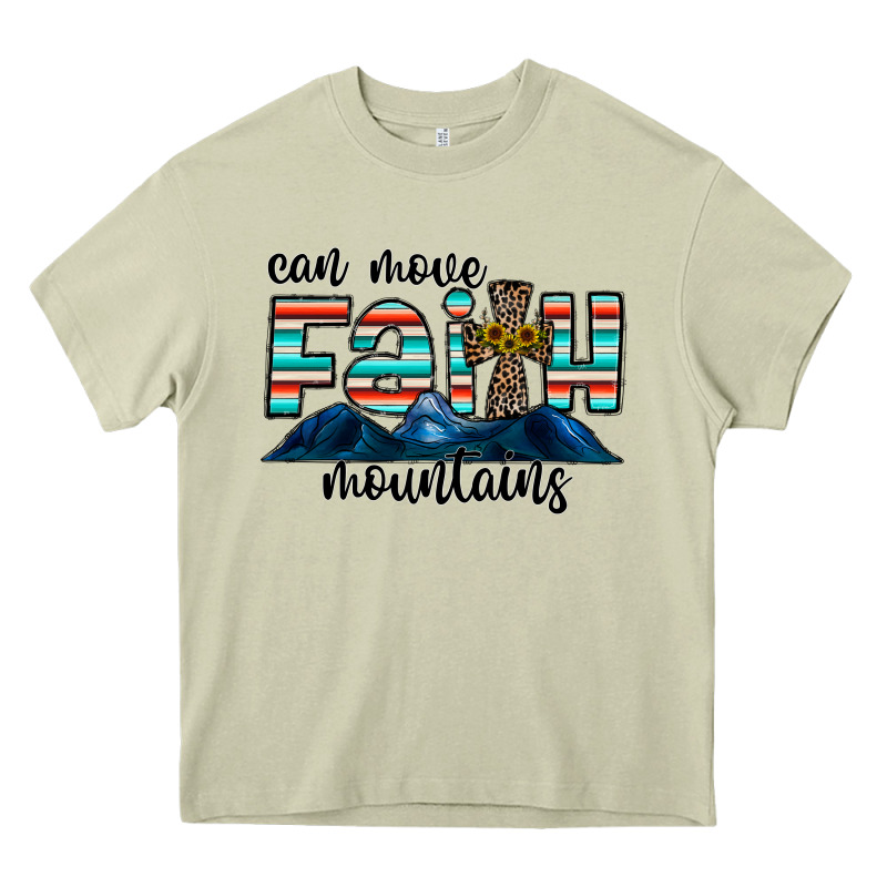 Can Move Faith Mountains Heavy Core Tee by CowhideDigitalArt | Teevron
