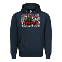 Navy Merry Christmas Truck Zipper Hoodie - Bettercallsaul