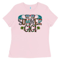 Bubblegum Pink summer gigi Ladies Tee - CowhideDigitalArt