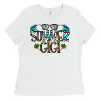 White summer gigi Ladies Tee - CowhideDigitalArt