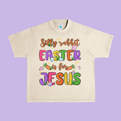 Silly Rabbit Easter Is For Jesus Urban Heavy Tee Designed By Maliassmallbusiness