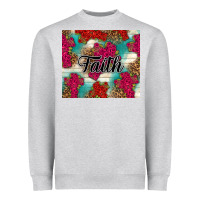 Heather Grey faith Heavyweight Sweatshirt - NancyCooperArtShop