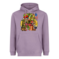 Lavender Christmas army gnomes truck 4th of july Heavyweight Hoodie - HowdyJamesFarm