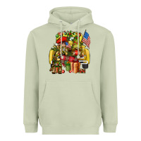 Matcha Christmas army gnomes truck 4th of july Heavyweight Hoodie - HowdyJamesFarm
