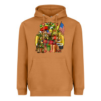 Meerkat Christmas army gnomes truck 4th of july Heavyweight Hoodie - HowdyJamesFarm