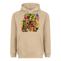 Mushroom Christmas army gnomes truck 4th of july Heavyweight Hoodie - HowdyJamesFarm