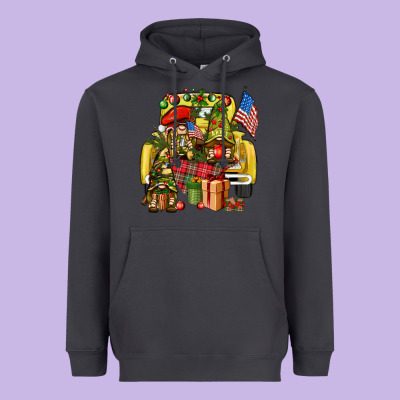 Christmas Army Gnomes Truck 4th Of July Heavyweight Hoodie Designed By Howdyjamesfarm