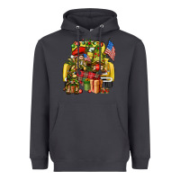 Smoke Christmas army gnomes truck 4th of july Heavyweight Hoodie - HowdyJamesFarm