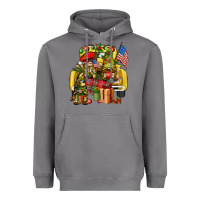 Storm Christmas army gnomes truck 4th of july Heavyweight Hoodie - HowdyJamesFarm