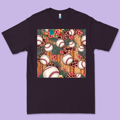 Baseball Leopard Seamless Pattern Premium Tee Designed By Jahusdesignshop