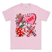 Bubblegum Pink valentine xoxo teacher Classic Tee - MaliasSmallBusiness