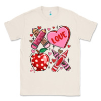 Natural valentine xoxo teacher Classic Tee - MaliasSmallBusiness