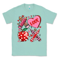 Seafoam valentine xoxo teacher Classic Tee - MaliasSmallBusiness