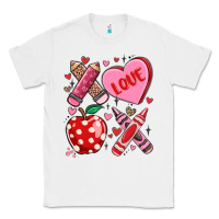 White valentine xoxo teacher Classic Tee - MaliasSmallBusiness