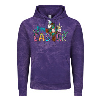 Cloud Purple cross rabbit gnomes happy easter Vintage Hoodie - Jasminsmagicworld