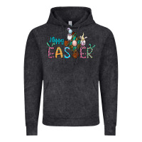 Vintage Black cross rabbit gnomes happy easter Vintage Hoodie - Jasminsmagicworld