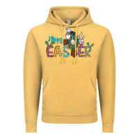 Vintage Mustard cross rabbit gnomes happy easter Vintage Hoodie - Jasminsmagicworld