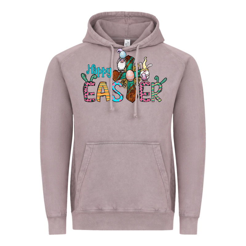 Cross Rabbit Gnomes Happy Easter Vintage Hoodie by Jasminsmagicworld | Teevron