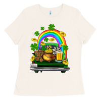 Bone st patricks shamrock gold beer truck Ladies Tee - FaDigitalArtStudio