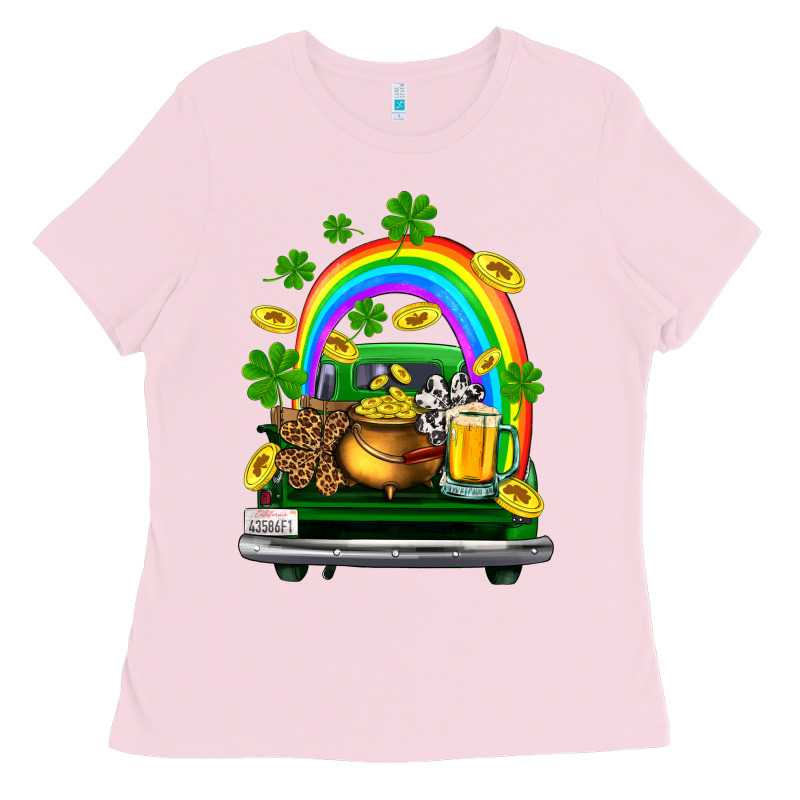 St Patricks Shamrock Gold Beer Truck Ladies Tee by FaDigitalArtStudio | Teevron