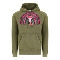 Vintage Olive valentines day pink gemstones baby calf rainbow Vintage Hoodie - Jasminsmagicworld