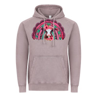 Vintage Zinc valentines day pink gemstones baby calf rainbow Vintage Hoodie - Jasminsmagicworld