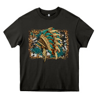 Asphalt indian headdress with background Heavy Core Tee - HRA Design Shop