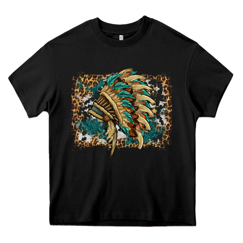 Indian Headdress With Background Heavy Core Tee by HRA Design Shop | Teevron