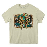 Mossy indian headdress with background Heavy Core Tee - HRA Design Shop