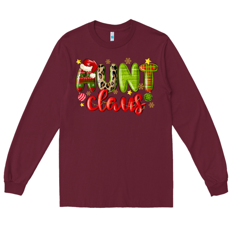 Aunt Claus Long Sleeve Tee by MaliasSmallBusiness | Teevron