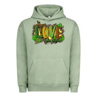 Pigment Oil Green love like jesus st. patricks Urban Hoodie - FaDigitalArtStudio