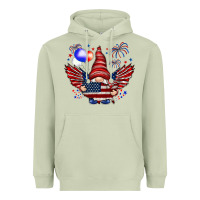 Matcha Gnome with 4th Of July elements Heavyweight Hoodie - HowdyJamesFarm