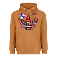 Meerkat Gnome with 4th Of July elements Heavyweight Hoodie - HowdyJamesFarm