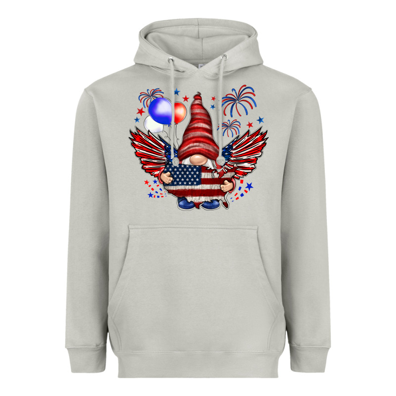 Gnome With 4th Of July Elements Heavyweight Hoodie by HowdyJamesFarm | Teevron