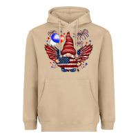 Mushroom Gnome with 4th Of July elements Heavyweight Hoodie - HowdyJamesFarm