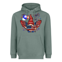 Sage Gnome with 4th Of July elements Heavyweight Hoodie - HowdyJamesFarm
