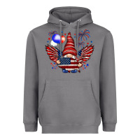 Storm Gnome with 4th Of July elements Heavyweight Hoodie - HowdyJamesFarm