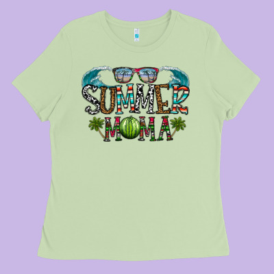 Summer Mama Ladies Tee Designed By Cowhidedigitalart