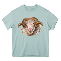 Arona merino wool ram Heavy Core Tee - BarkalooDesign