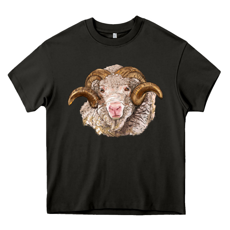 Merino Wool Ram Heavy Core Tee by BarkalooDesign | Teevron