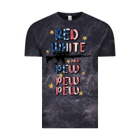 Cloud Black red white and pew pew pew Vintage Tee - MaliasSmallBusiness