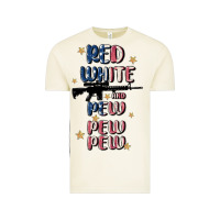 Vintage Arctic red white and pew pew pew Vintage Tee - MaliasSmallBusiness